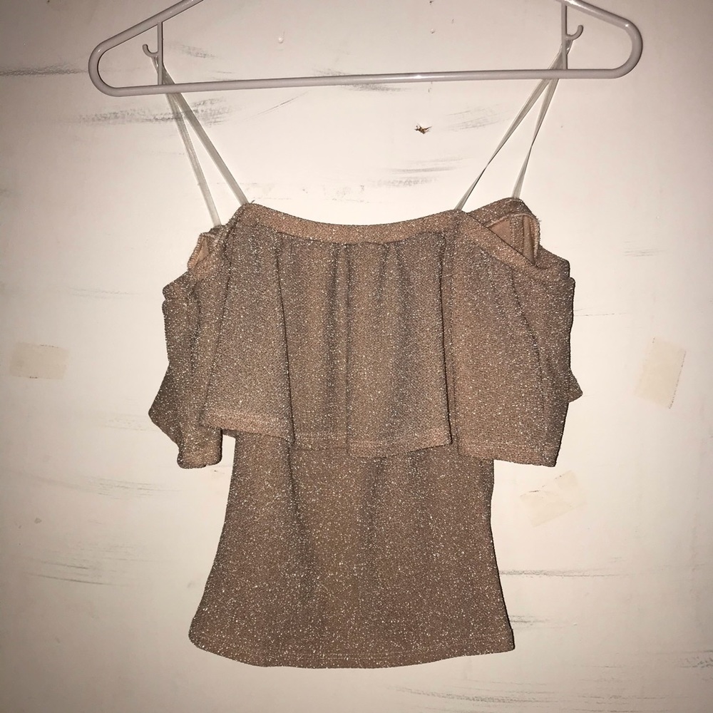 Off the Shoulder Glitter Top